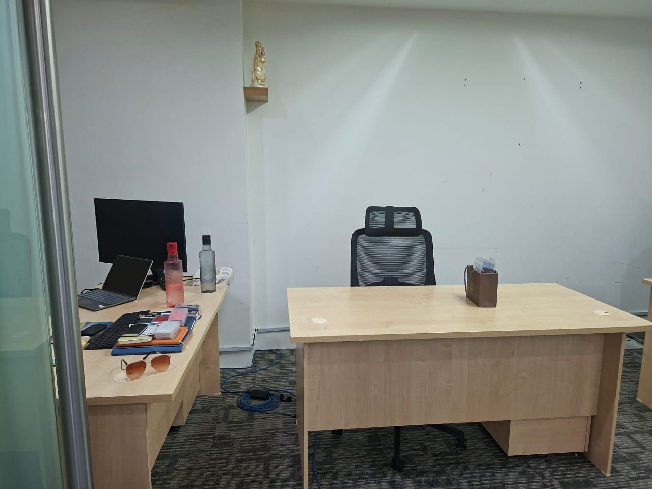 Private office with glass partition and carpet at Plaza Sentral , KL Sentral, available for rent