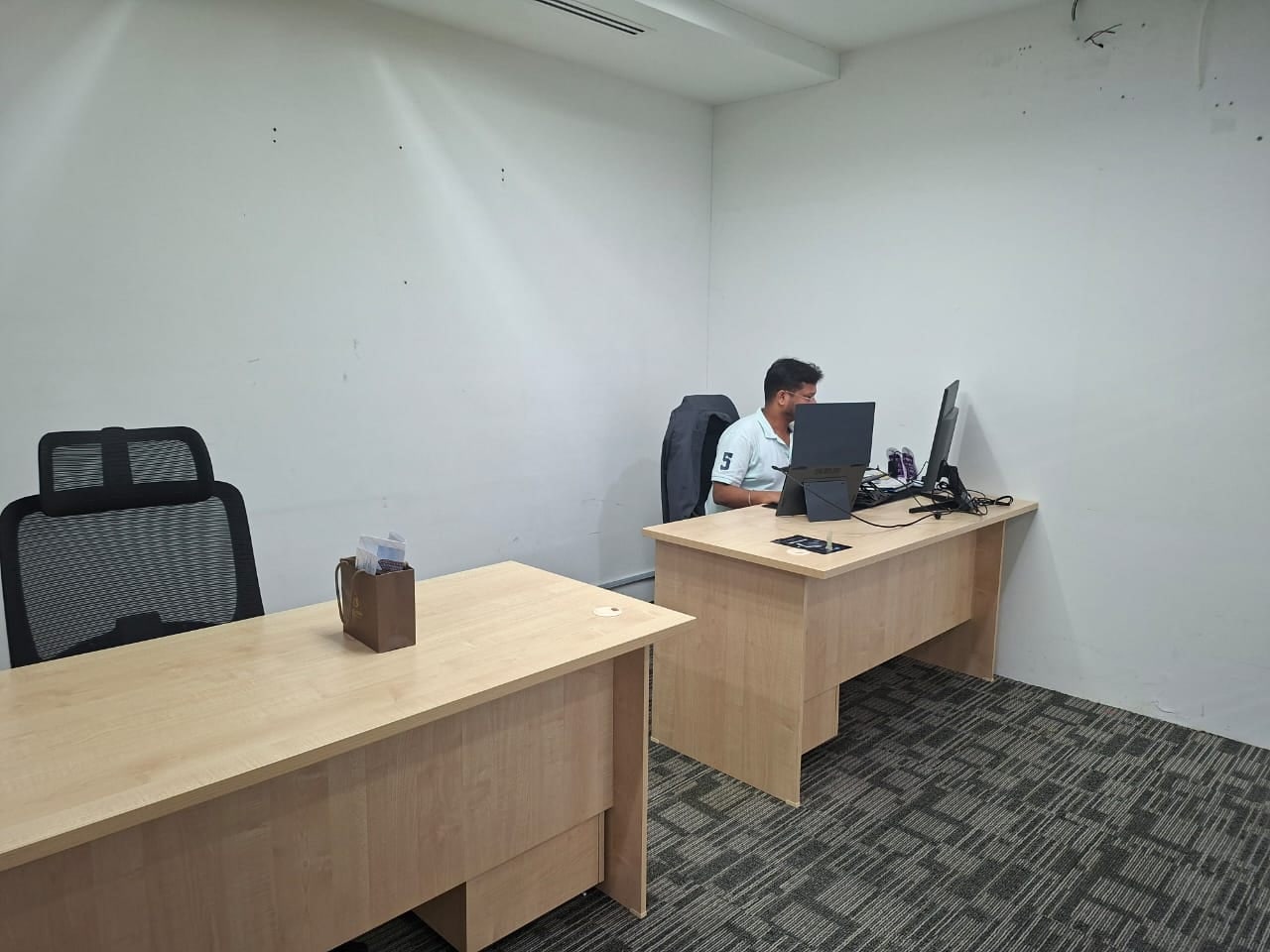 Fitted office room with desks and carpet in Plaza Sentral for rent, KL Sentral
